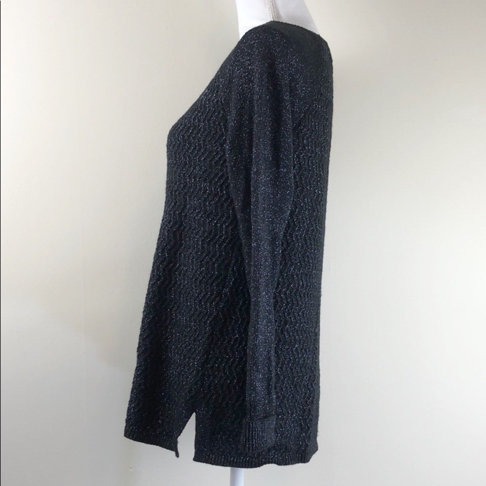 Ann Taylor LOFT Black & Silver Thread Sweater - Picture 3 of 5